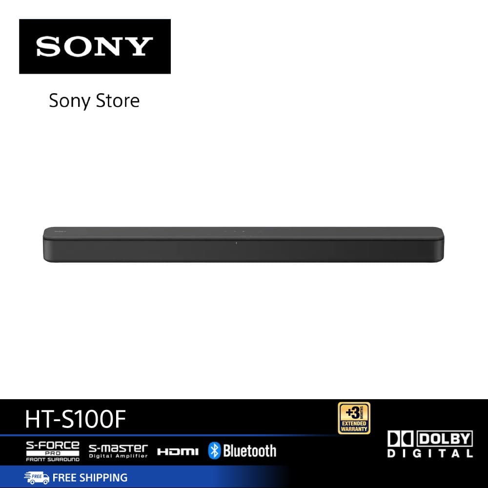 Sony HT-S100F Soundbar 2 ch. เสียงเซอร์ราวด์ Bluetooth® Bass Reflex