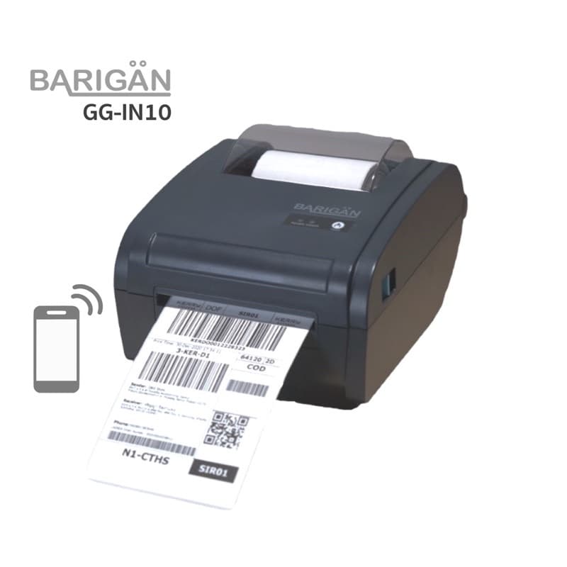 BARIGAN GG-IN10 เครื่องพิมพ์ฉลาก Bluetooth USB พิมพ์ใบปะหน้าพัสดุ ไม่ต้องใช้หมึก