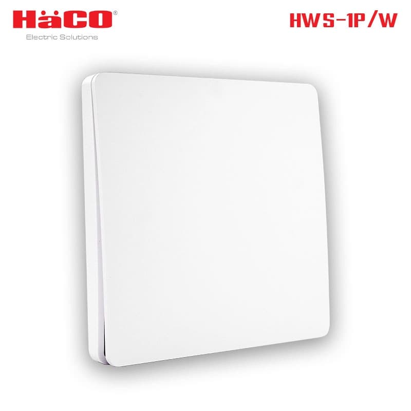 HACO สวิตช์ไฟไร้สายอัจฉริยะ 1 ช่อง สีขาว IP67 รุ่น HWS-1P/W ประหยัดพลังงาน ไม่ต้องใช้แบตเตอรี่