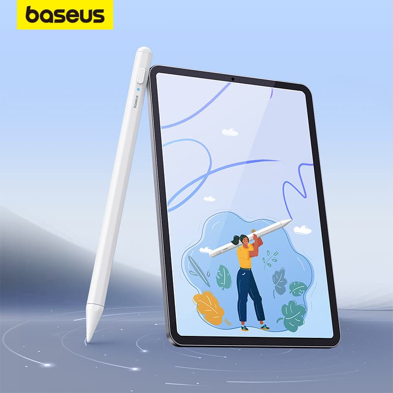 Baseus ปากกาสไตลัส Smooth Writing 2 Lite สำหรับ iPad 2018-2023 พร้อมไฟ LED