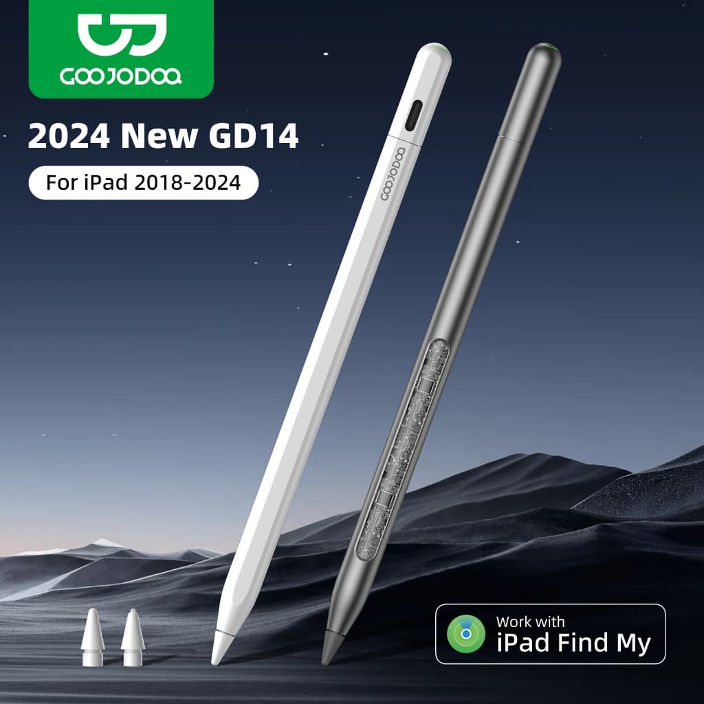 GOOJODOQ GD14 สไตลัสแม่เหล็ก สำหรับ iPad 2018-2025 แบตทน ค้นหาง่าย เขียนลื่น
