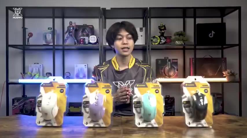 Nubwo NM96 เมาส์เกมมิ่ง Silence Click 3600 DPI RGB 7 ปุ่ม รับประกัน 1 ปี