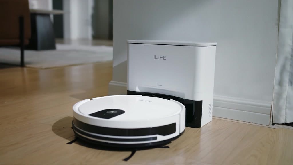 ILIFE V9 Pro หุ่นยนต์ดูดฝุ่น & ถูพื้น ระบบเก็บขยะอัตโนมัติ 3000Pa ควบคุมผ่านแอป WIFI