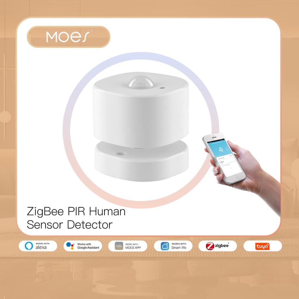 เซนเซอร์ตรวจจับการเคลื่อนไหว Zigbee PIR อัจฉริยะ ควบคุมผ่านแอพ Tuya
