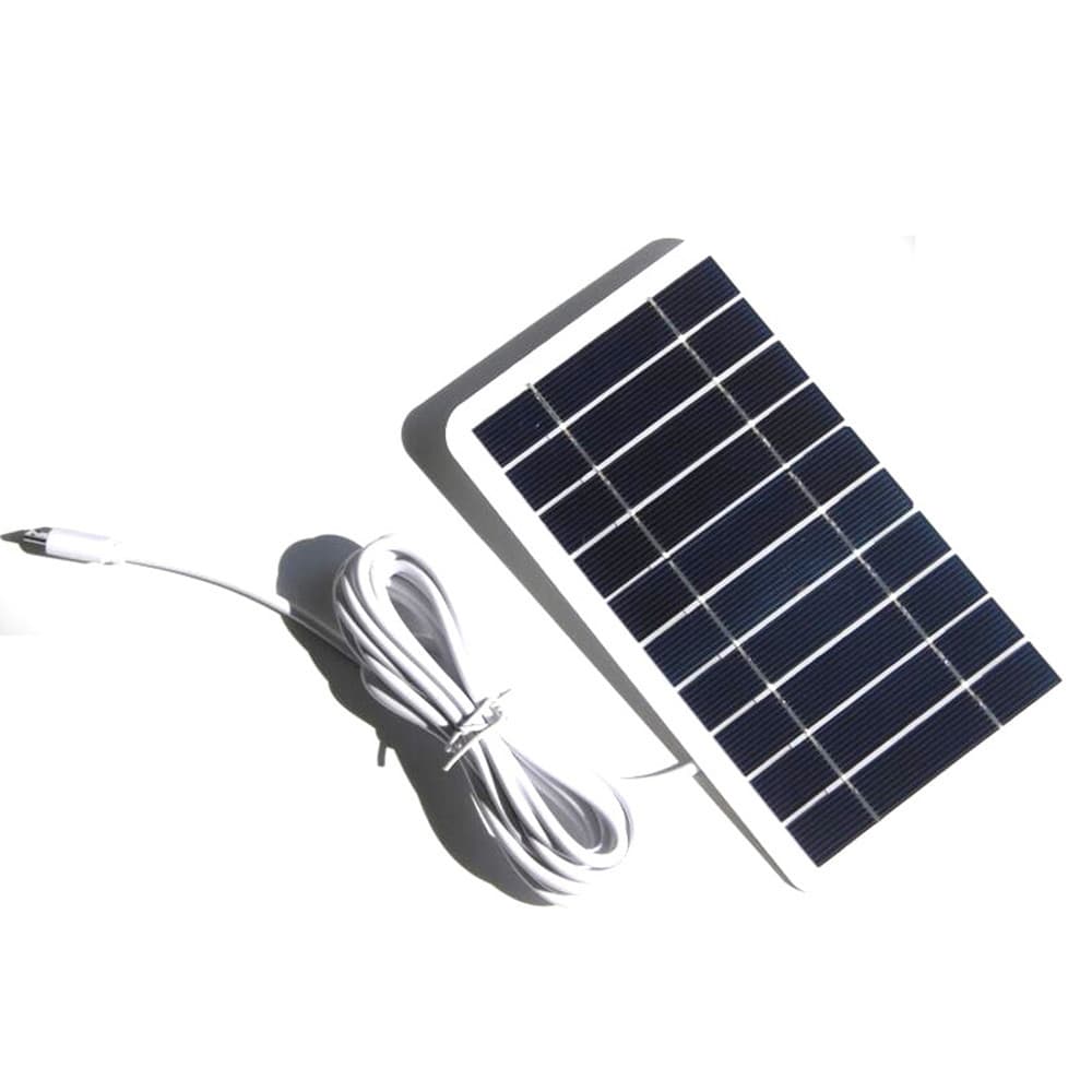 Diymore Solar Cell แผงโซลาร์เซลล์ 5V 2W แบบพกพา ชาร์จมือถือกลางแจ้ง USB ทนทาน