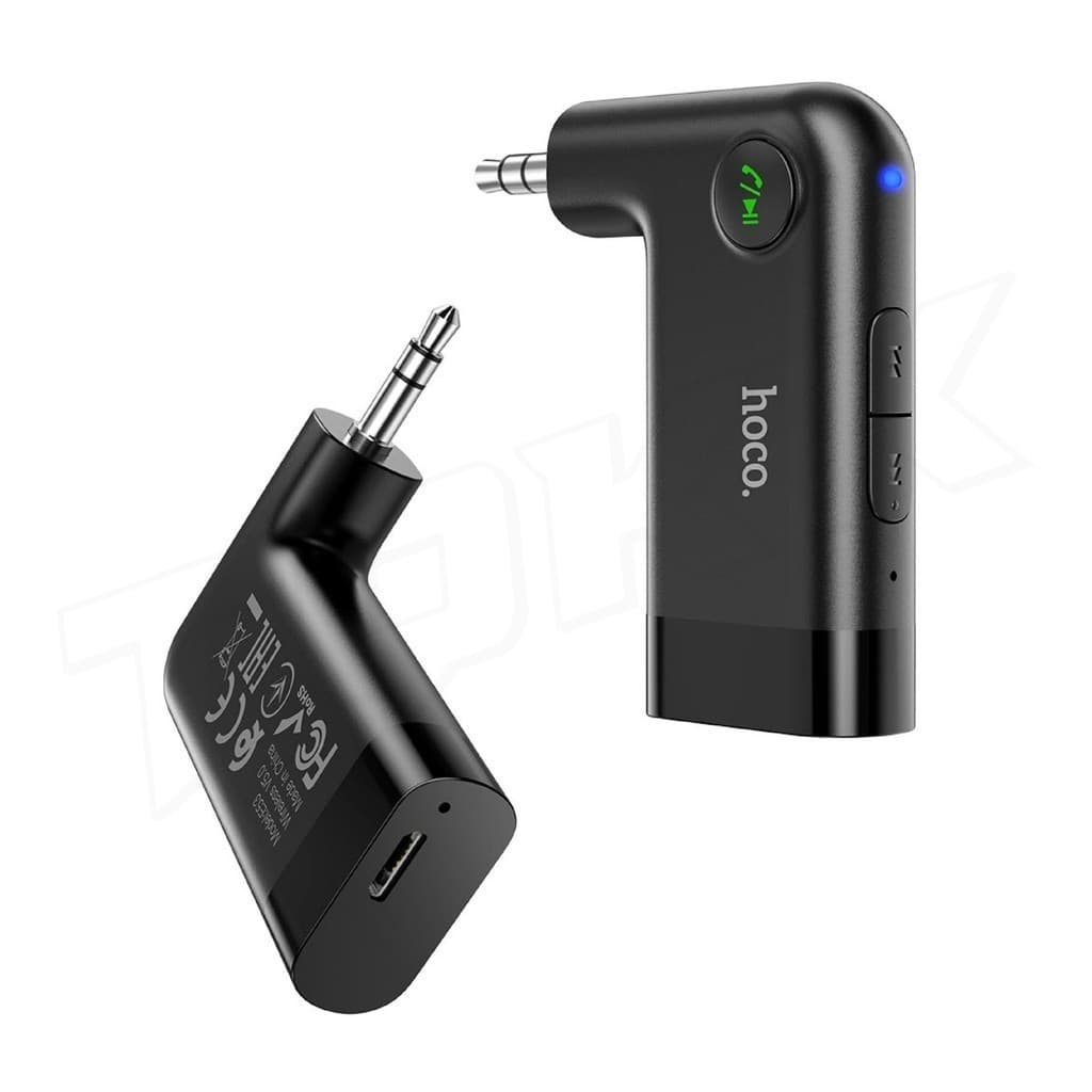 Hoco E53/E58 บลูทูธในรถยนต์ V5.0 เชื่อมสัญญาณไร้สาย AUX ฟังเพลง&โทรศัพท์