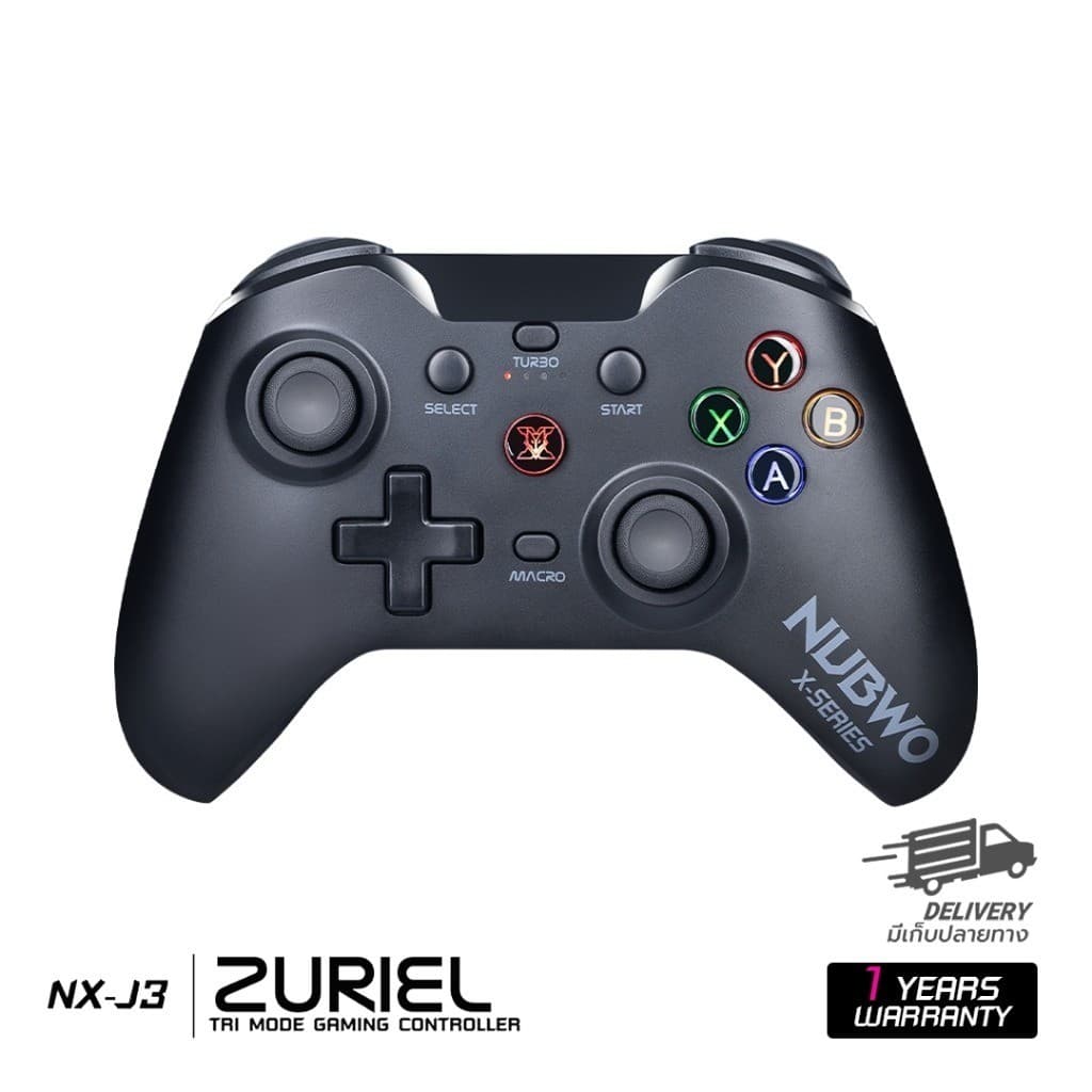 NUBWO NX-J3 จอยเกมมิ่งไร้สาย Tri-Mode รับประกัน 1 ปี ใช้งาน 10 ชม.