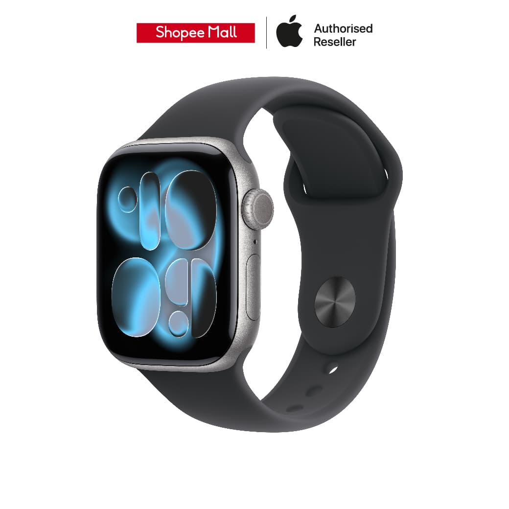 Apple Watch Series 11 GPS สาย Sport Band สีดำ ตัวเรือนอะลูมิเนียม