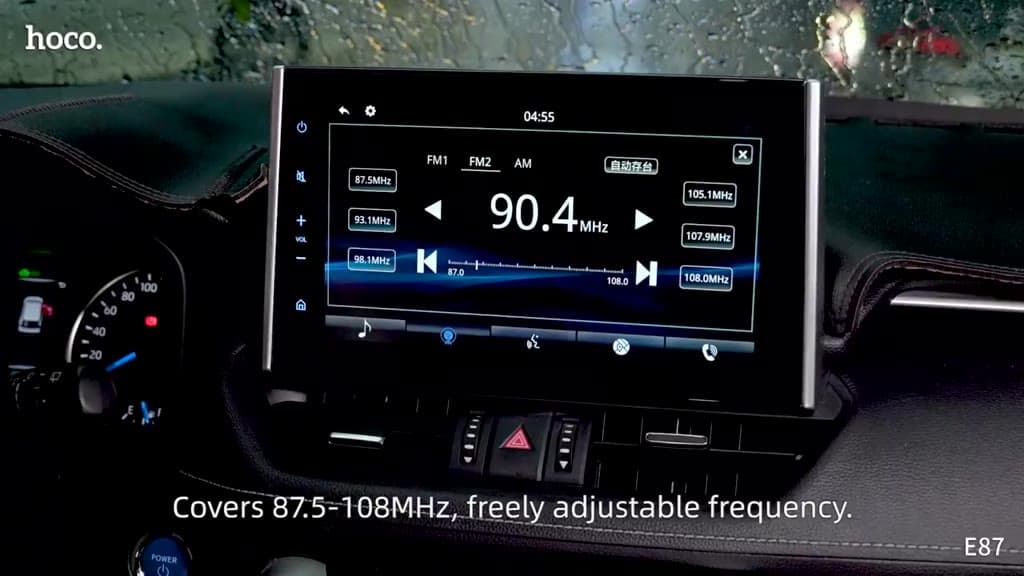 Hoco E87 ชาร์จเร็ว 35W + บลูทูธ FM Transmitter ในรถยนต์ ครบจบในหนึ่งเดียว!
