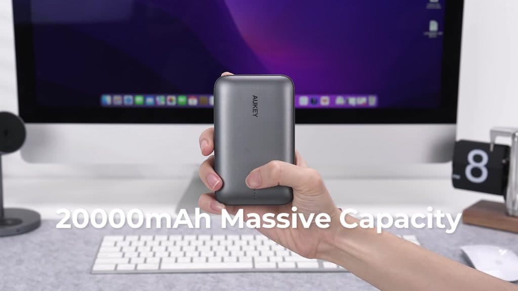 AUKEY PB-Y57 พาวเวอร์แบงค์ 20000mAh ชาร์จเร็ว PD 20W & SCP 22.5W พกพาง่าย