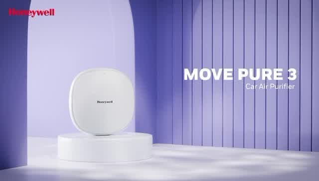 Honeywell Move Pure 3 เครื่องฟอกอากาศในรถยนต์ HEPA H12 ขจัดฝุ่น PM 2.5 และกลิ่นไม่พึงประสงค์