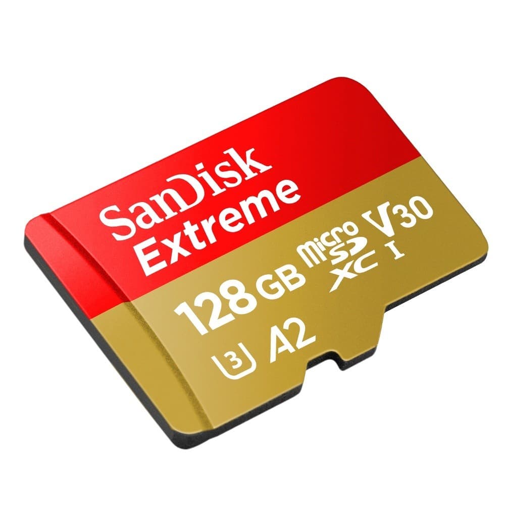 SanDisk Extreme microSDXC 128GB V30 U3 A2 190MB/s การ์ดเร็วแรงสำหรับ 4K UHD