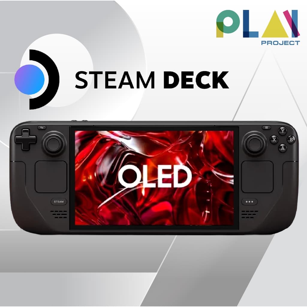 Steam Deck OLED เครื่องเล่นเกม 512GB/1TB จอ HDR สีสด แบตนาน ดาวน์โหลดเร็ว