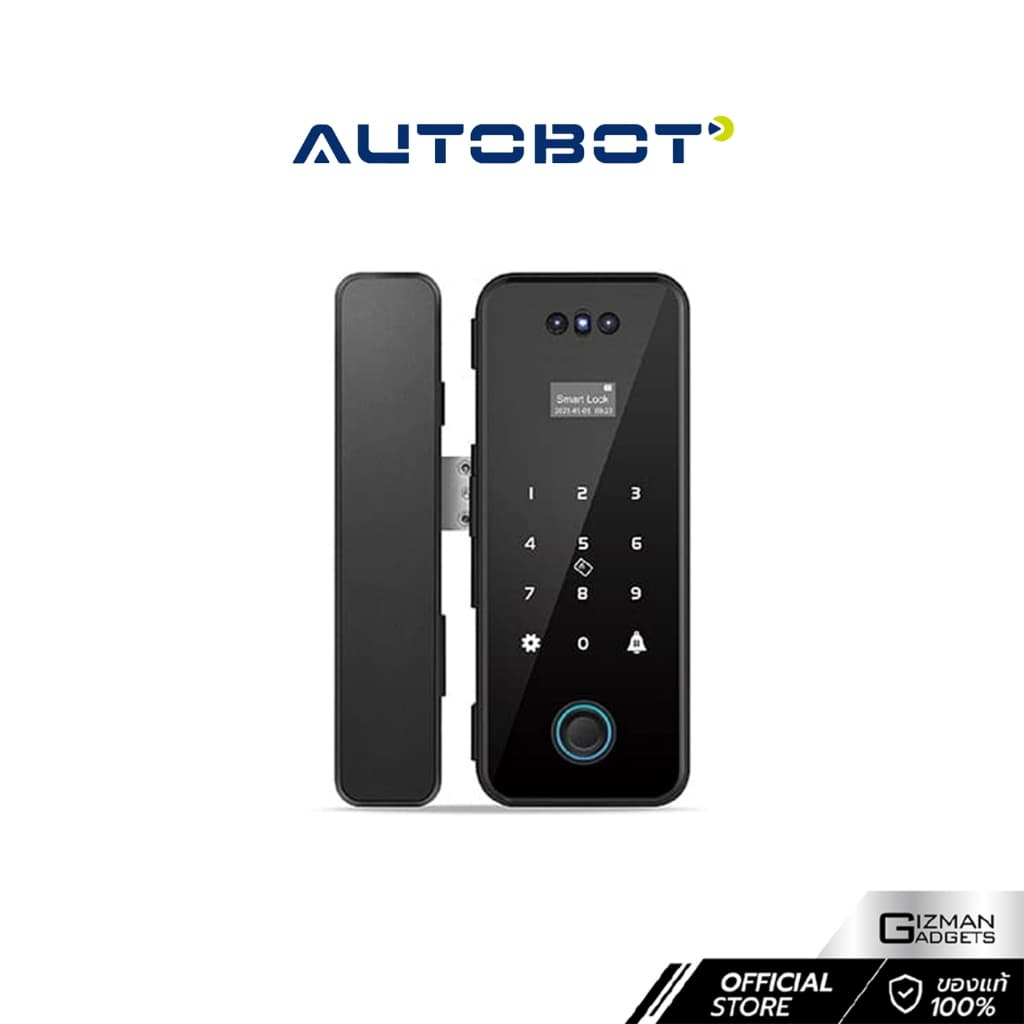 AUTOBOT Smart Door Lock 3 กลอนประตูอัจฉริยะ สแกนหน้า-นิ้ว-รหัส-คีย์การ์ด เชื่อมต่อ WIFI