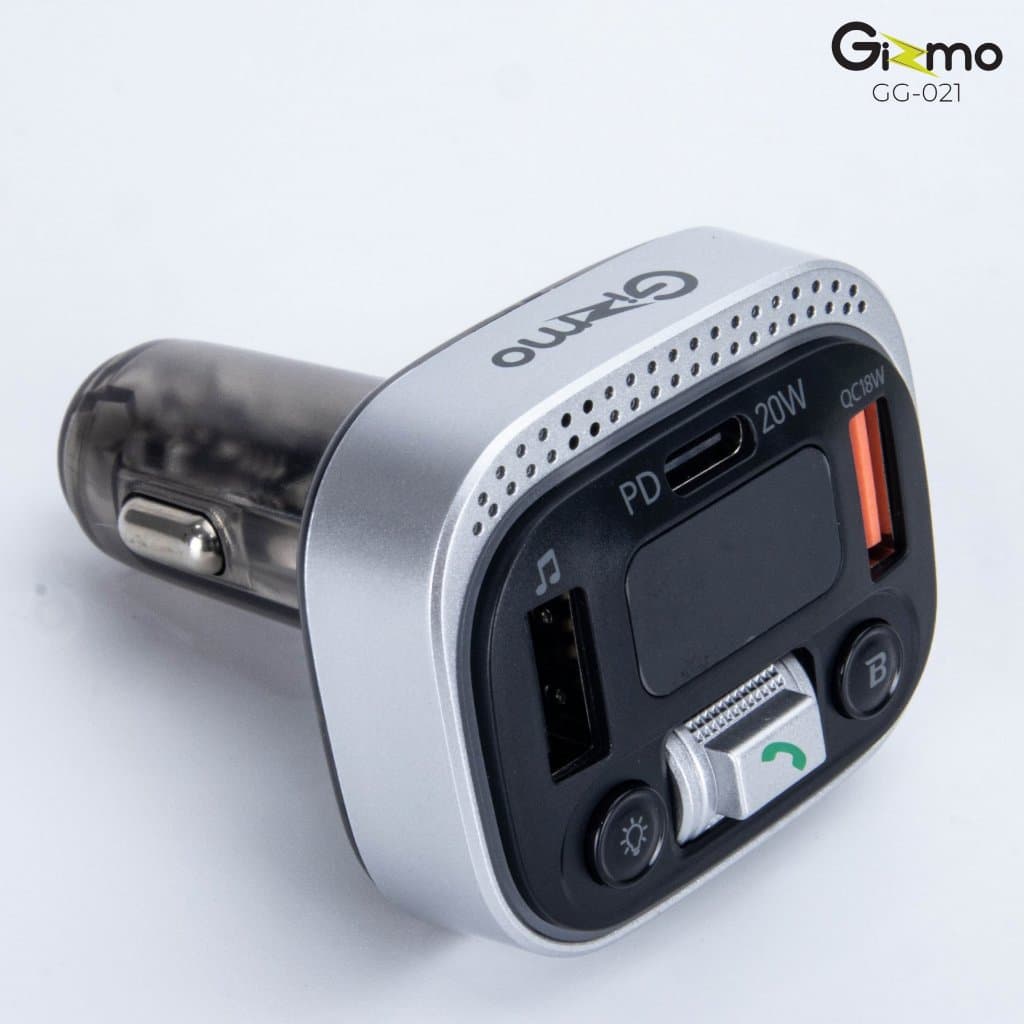 Gizmo GG-021 ที่ชาร์จมือถือในรถ PD 20W + Bluetooth FM Transmitter