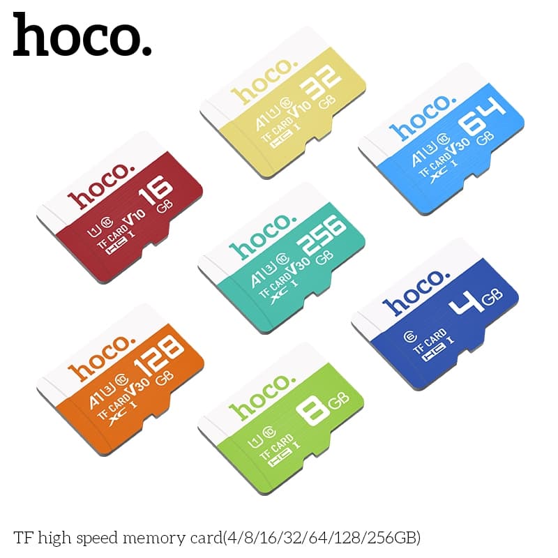 HOCO เมมโมรี่การ์ด Micro SD Class 10 ความจุสูงสุด 256GB สำหรับมือถือ กล้อง แท็บเล็ต
