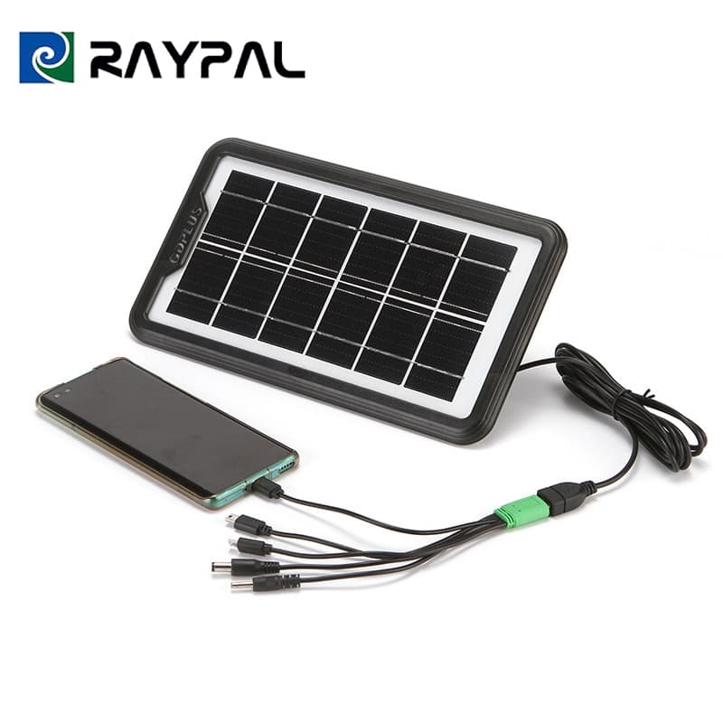 RAYPAL แผงโซล่าเซลล์ 9W พกพาง่าย ชาร์จมือถือและอุปกรณ์ไฟฟ้าได้ทุกที่