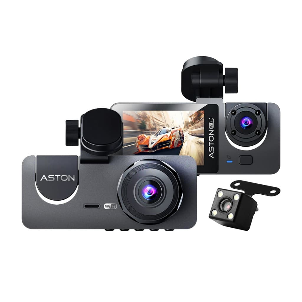 Aston Triple Wifi FHD กล้องติดรถยนต์ 3 กล้อง บันทึก 24 ชม.