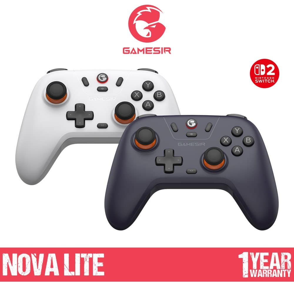 GameSir Nova Lite จอยเกมไร้สาย มอเตอร์ Dual Rumble ป้องกันดริฟท์ เชื่อมต่อ 3 แบบ