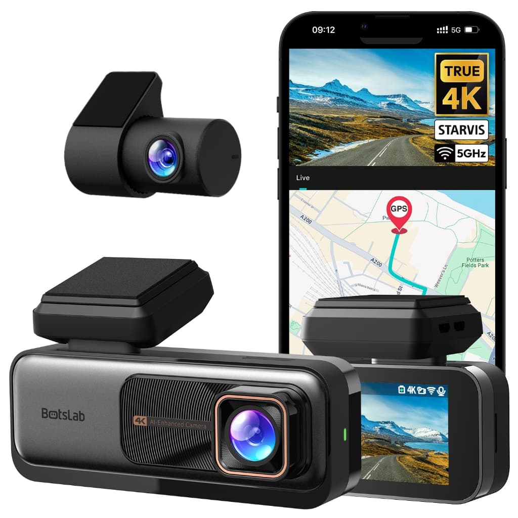 360 Botslab G980H Pro Dash Cam 4K กล้องติดรถยนต์อัจฉริยะ GPS ดูผ่านแอป