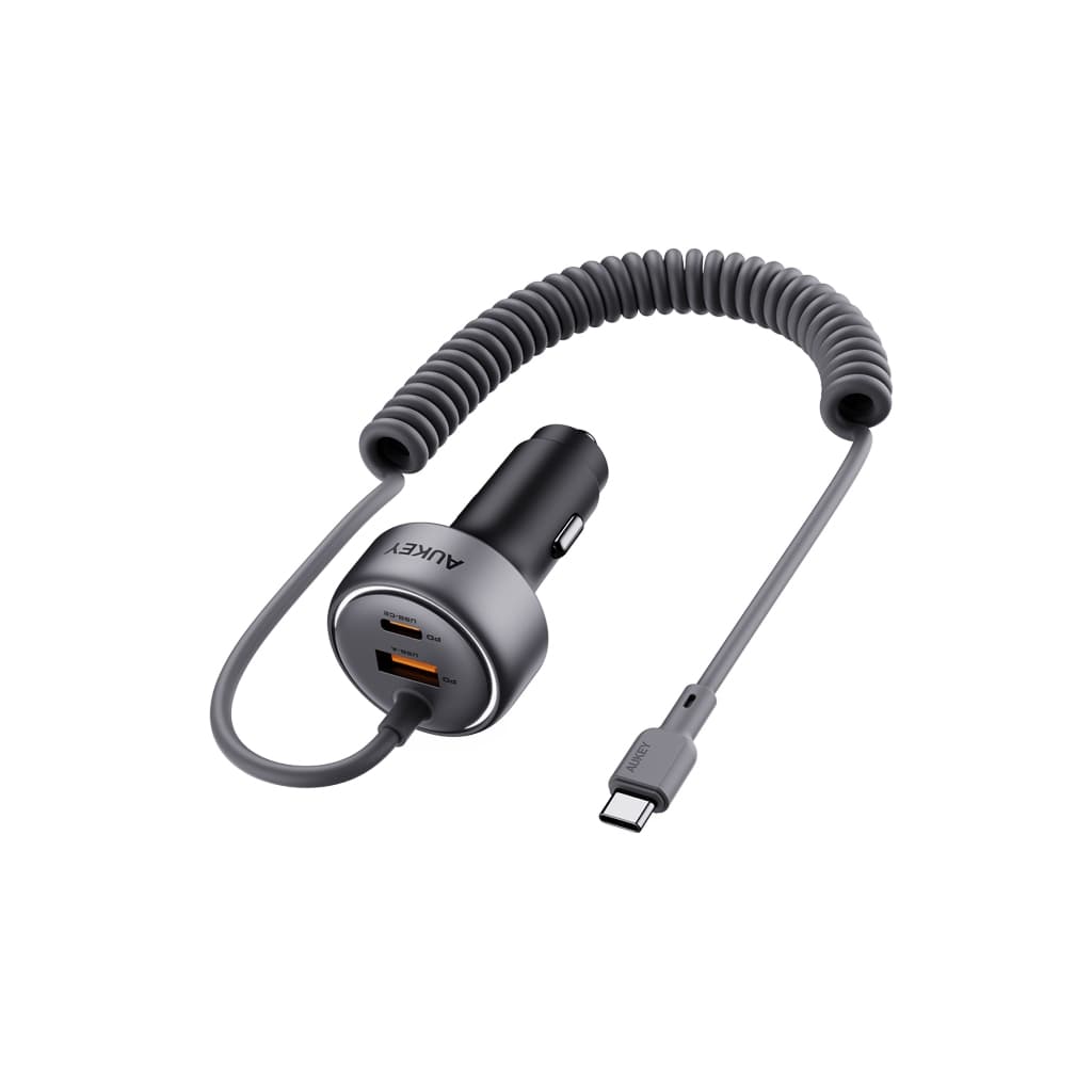 AUKEY CC-P2 ที่ชาร์จในรถ 75W ชาร์จเร็ว 3 อุปกรณ์ในเวลาเดียวกัน