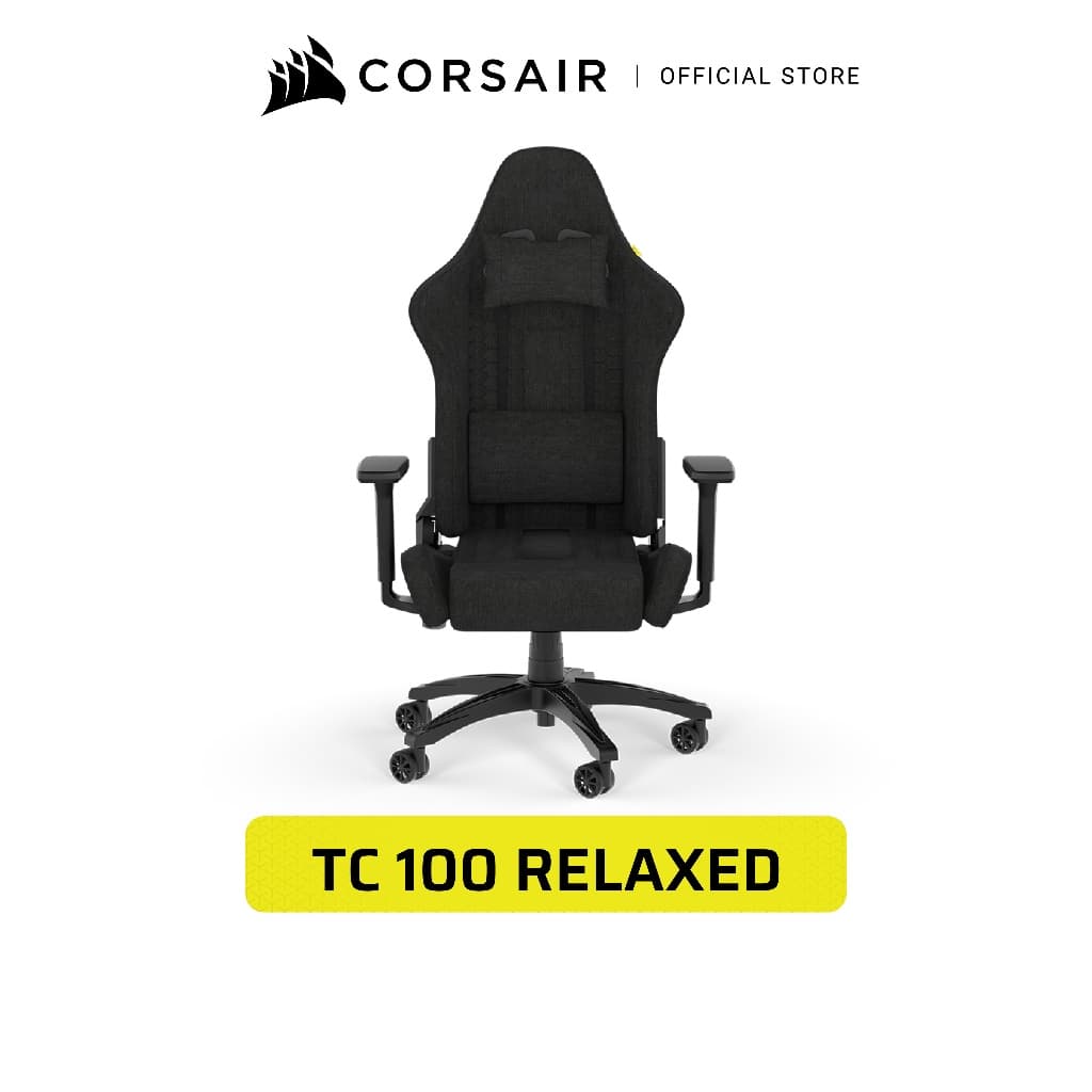 CORSAIR TC100 เก้าอี้เกมมิ่งผ้าสบาย สไตล์เรซซิ่ง ปรับเอน 90-160°