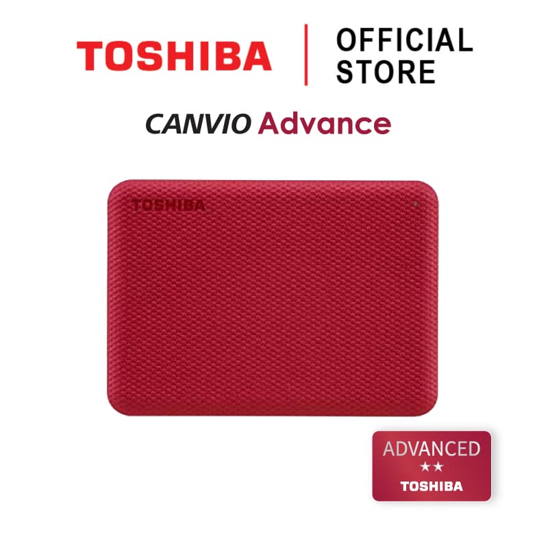 Toshiba Canvio Advance 1TB HDD USB 3.2 สไตล์ทันสมัย ป้องกันข้อมูลอัตโนมัติ