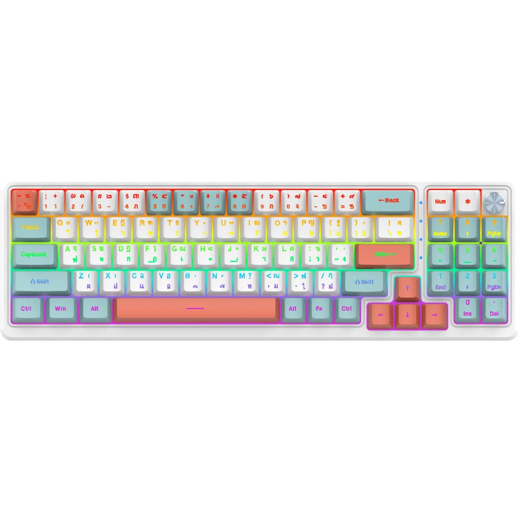 Neolution E-Sport NEXUS คีย์บอร์ด Mechanical RGB 78Keys Knob ปรับไฟ/เสียง เรดสวิตซ์ USB-C