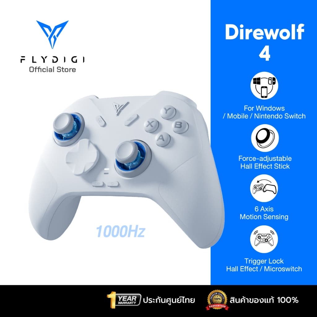 Flydigi Direwolf 4 จอยเกมส์มือถือ, PC, Nintendo Switch พร้อมระบบเชื่อมต่อไร้สาย