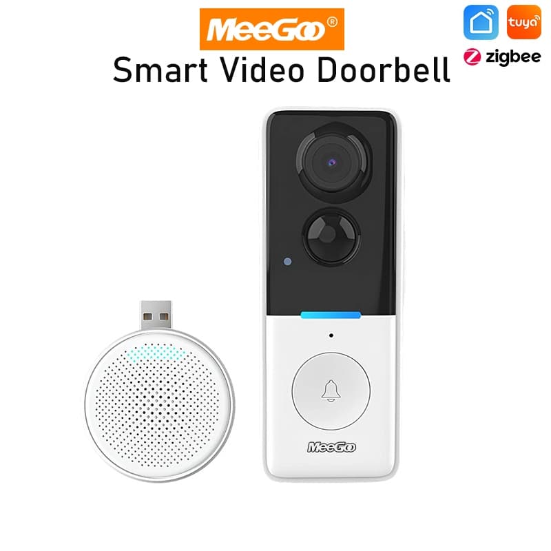 MeeGoo WiFi Video Doorbell กล้อง HD ออดประตูอัจฉริยะ พร้อมอินเตอร์คอมและการมองเห็นกลางคืน