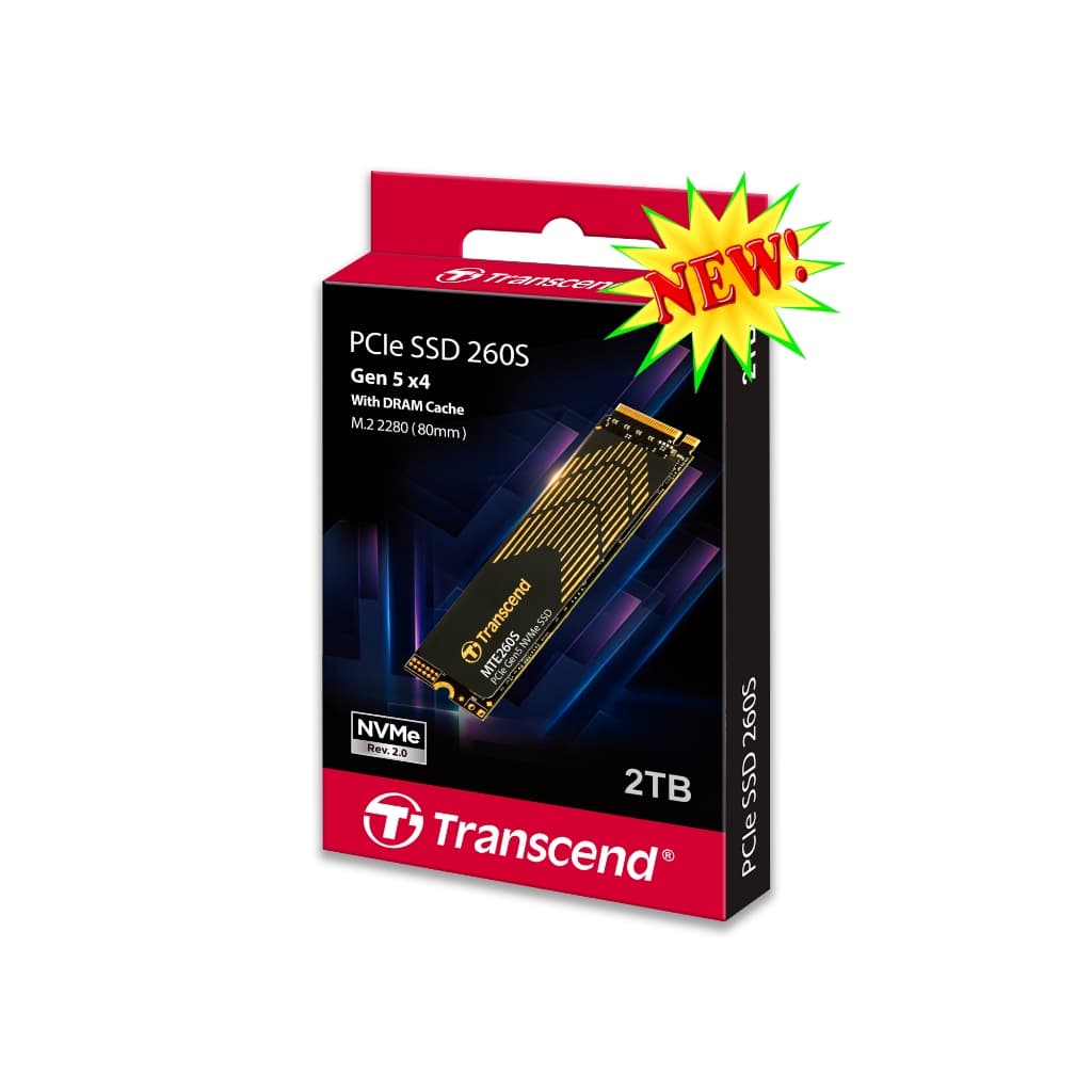 Transcend M.2 NVMe SSD 2TB Gen 5X4 ความเร็วสูง 14,000 MB/s รับประกัน 5 ปี