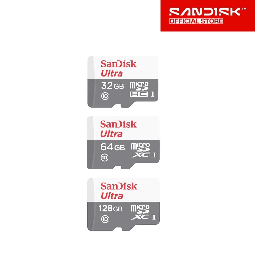 SanDisk การ์ด MicroSD Ultra 100MB/S 32GB 64GB 128GB Class10
