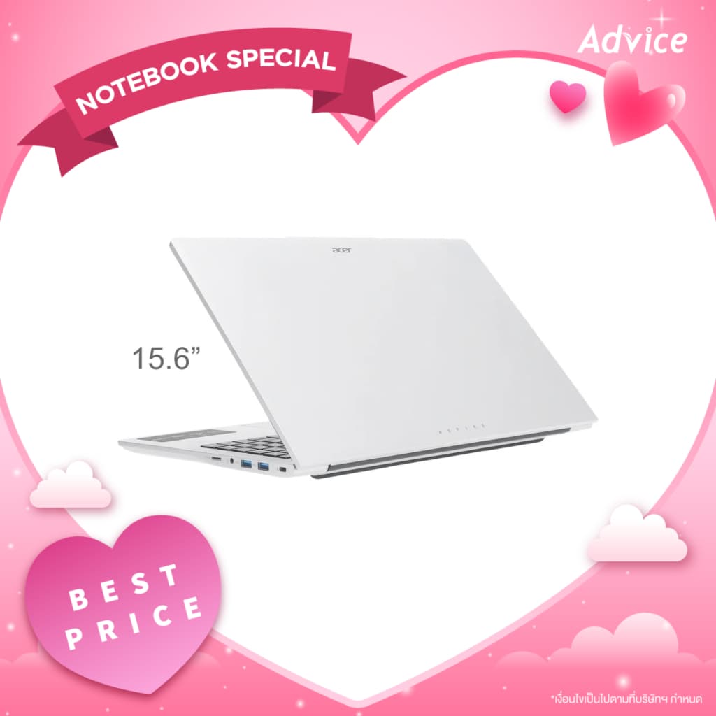 Acer Aspire Lite 15 โน๊ตบุ๊ค Intel Core i3, FHD, 8GB RAM, 512GB SSD, Windows 11