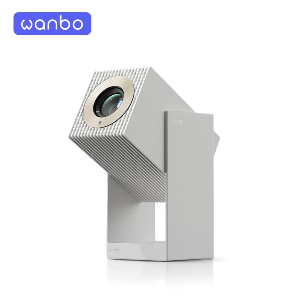 Wanbo Cube 2 Pro โปรเจคเตอร์หมุน 230° 500 ANSI, Android TV 11.0, ป้องกันสั่น