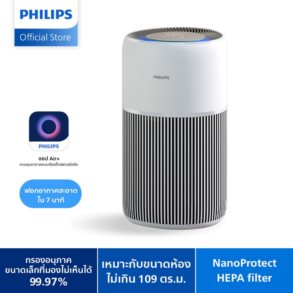 Philips Air Purifier AC2220/10 ฟอกอากาศสะอาด สำหรับห้อง 109 ตร.ม.